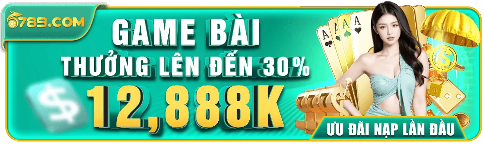 Game bài thưởng đến 30% tối đa 12,888K trên 6789v6 .com