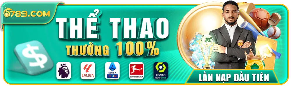 Thể thao thưởng 100% lần nạp đầu tại 6789v6 com